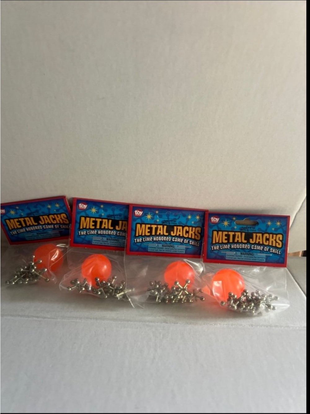 Vintage Metal Jacks And Ball Game Lot Of 4 Sealed Packs New